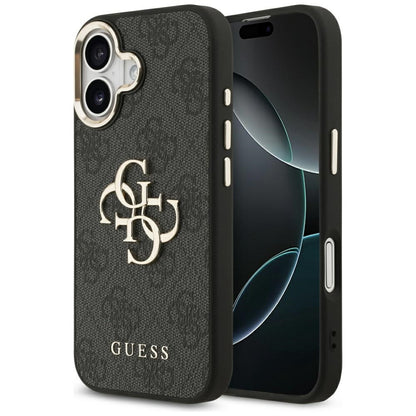 Capa para Apple iPhone 17, Guess, Big 4G Logo Classic, Preta Dourada