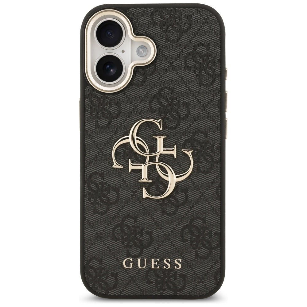Capa para Apple iPhone 17, Guess, Big 4G Logo Classic, Preta Dourada
