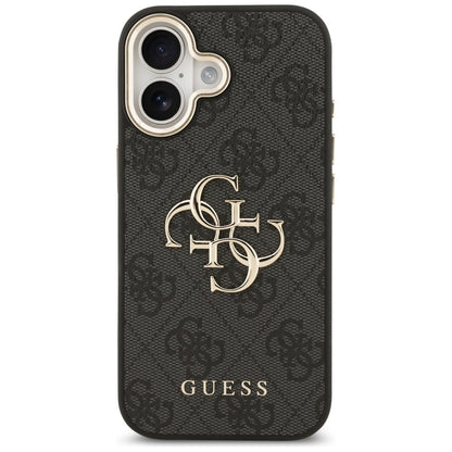Capa para Apple iPhone 17, Guess, Big 4G Logo Classic, Preta Dourada