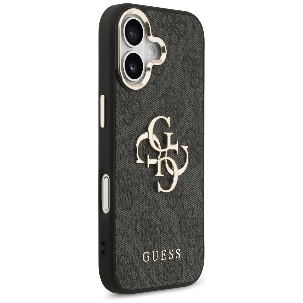 Capa para Apple iPhone 17, Guess, Big 4G Logo Classic, Preta Dourada