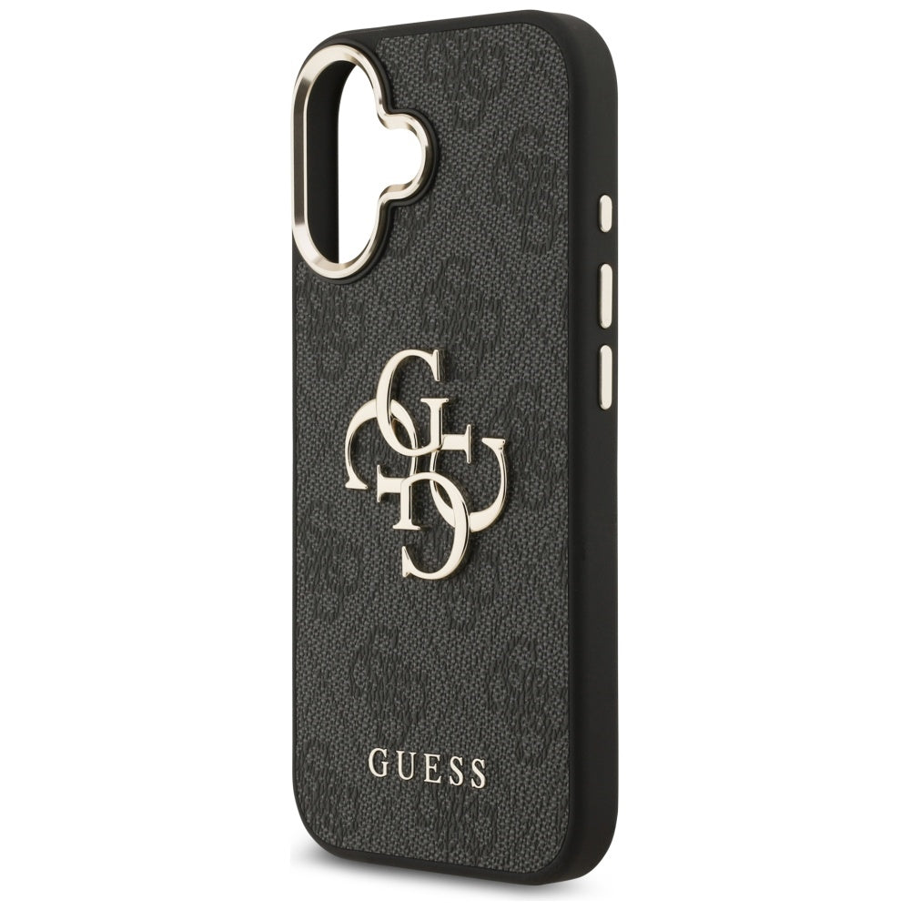 Capa para Apple iPhone 17, Guess, Big 4G Logo Classic, Preta Dourada