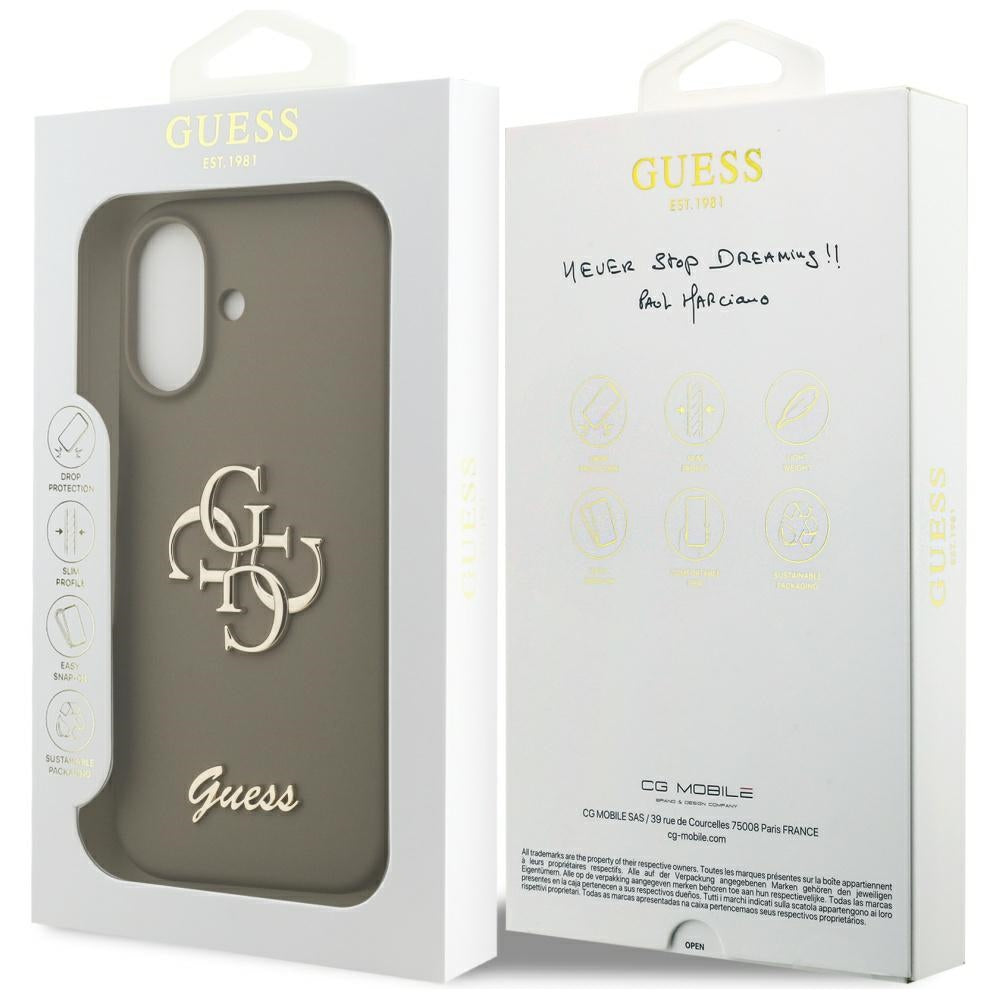 Capa para Apple iPhone 17, Guess, Big 4G Script, Marrom