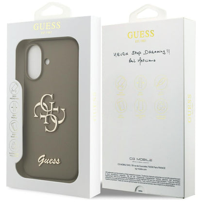 Capa para Apple iPhone 17, Guess, Big 4G Script, Marrom