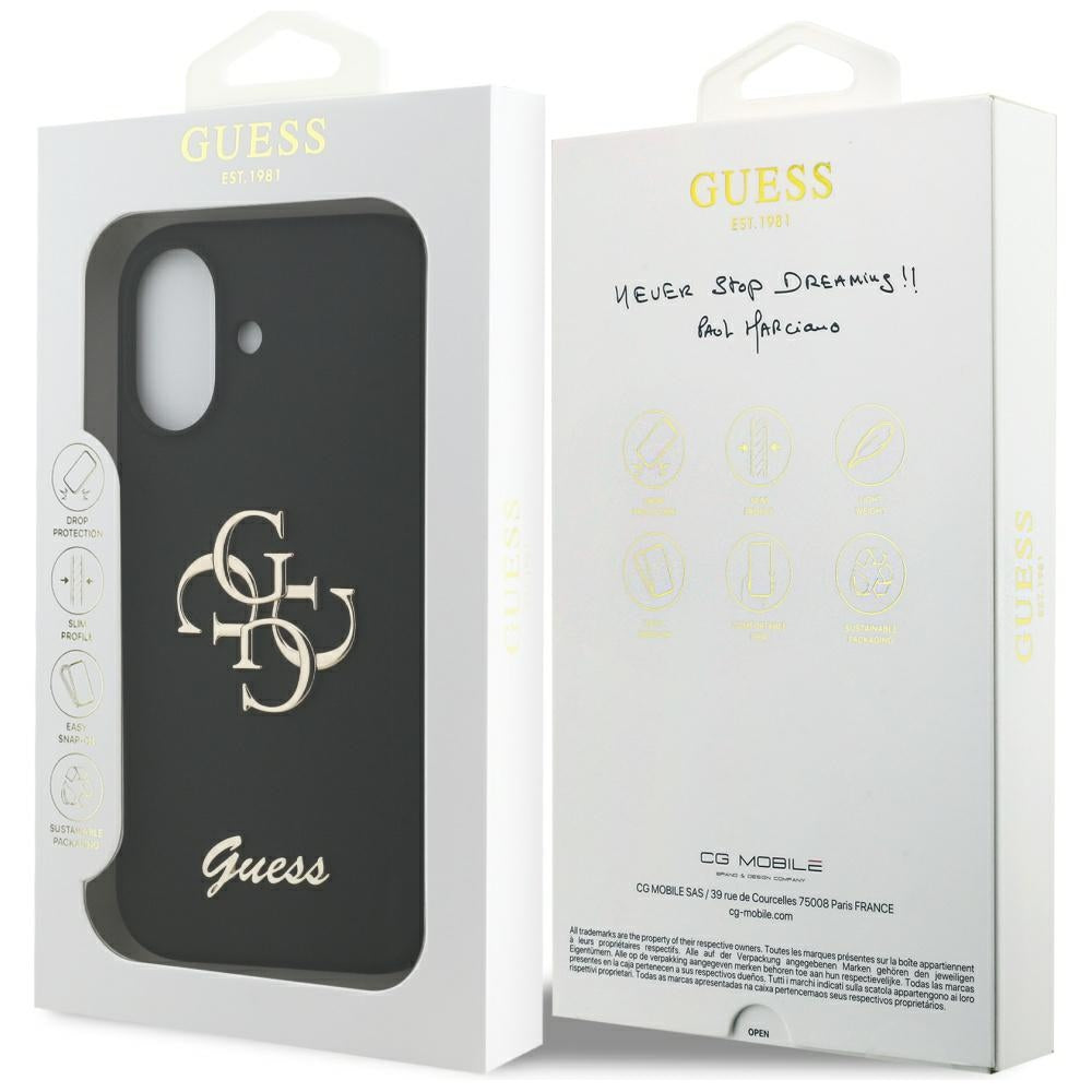 Capa para Apple iPhone 17, Guess, Big 4G Script, Preta