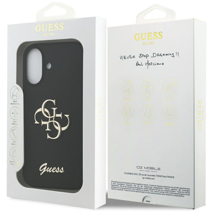 Capa para Apple iPhone 17, Guess, Big 4G Script, Preta