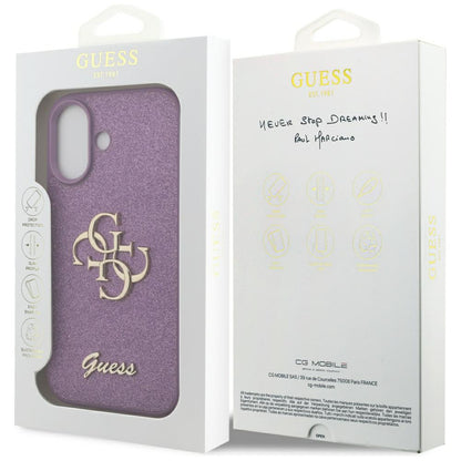 Capa para Apple iPhone 17, Guess, Fixed Glitter Big 4G, Roxo