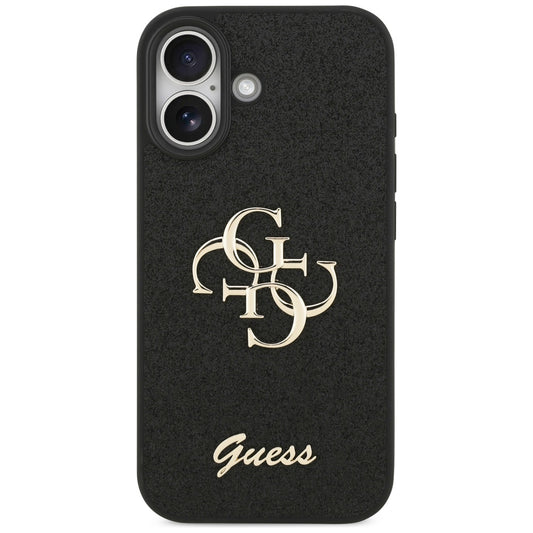 Capa para Apple iPhone 17, Guess, Fixed Glitter Big 4G, Preta