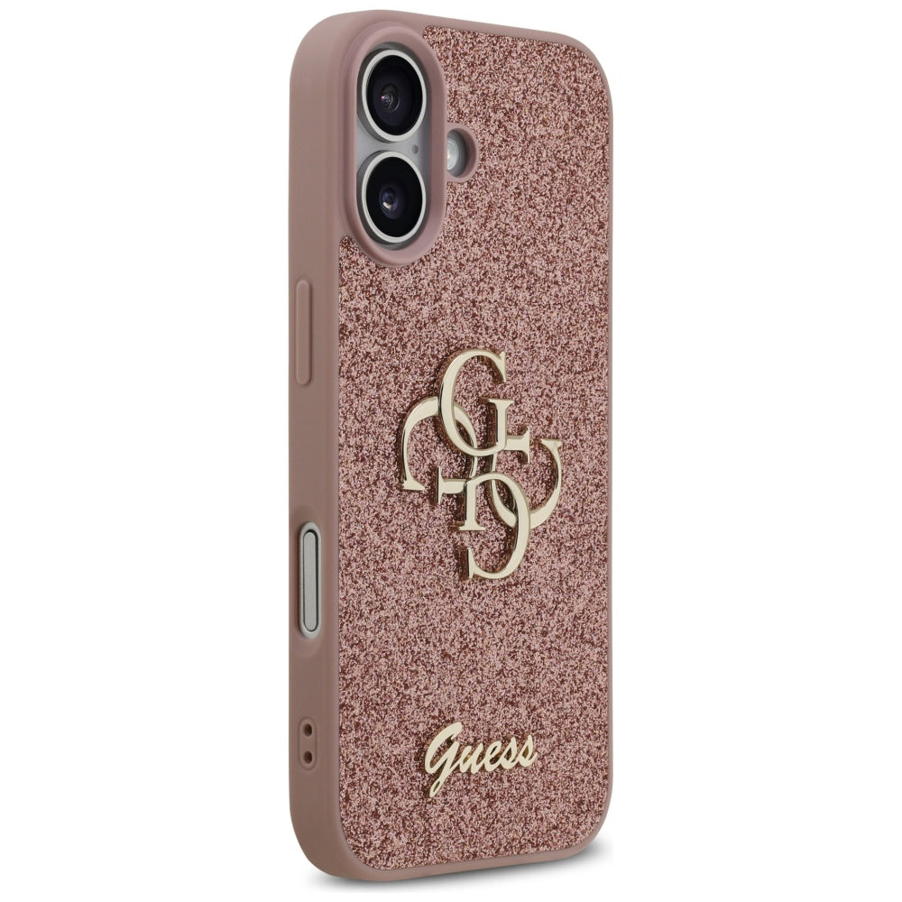 Capa para Apple iPhone 17, Guess, Fixed Glitter Big 4G, Rosa