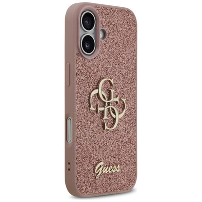 Capa para Apple iPhone 17, Guess, Fixed Glitter Big 4G, Rosa