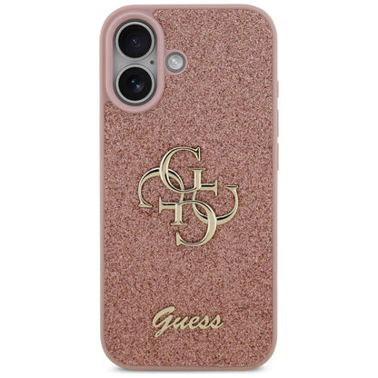 Capa para Apple iPhone 17, Guess, Fixed Glitter Big 4G, Rosa