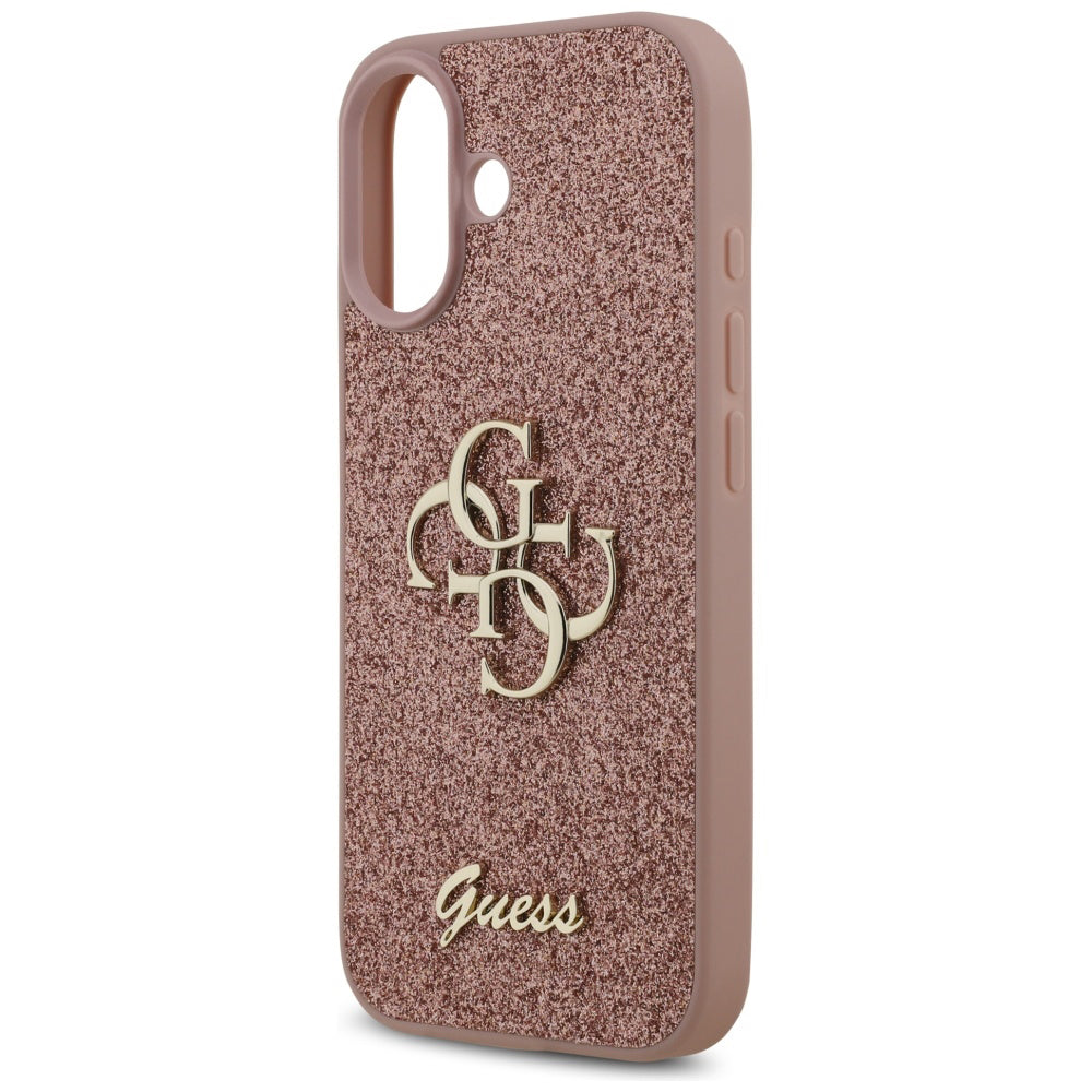 Capa para Apple iPhone 17, Guess, Fixed Glitter Big 4G, Rosa