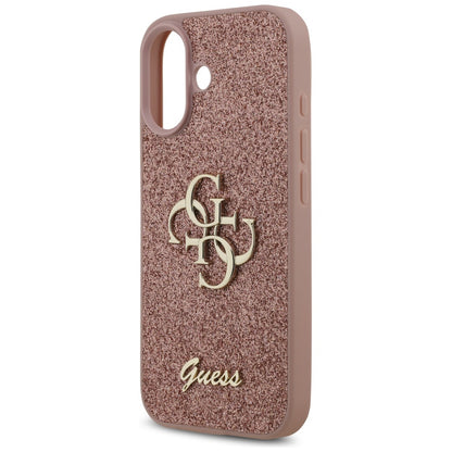 Capa para Apple iPhone 17, Guess, Fixed Glitter Big 4G, Rosa