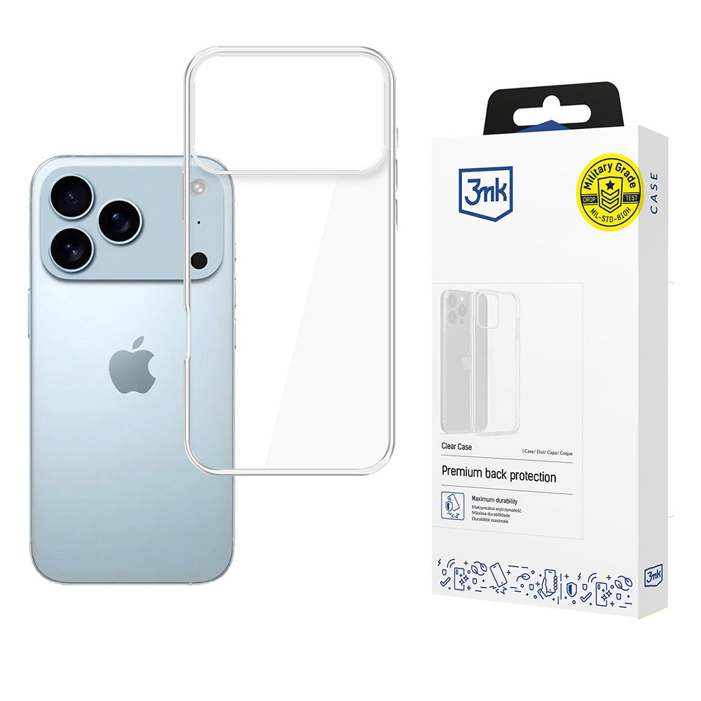 Capa para Apple iPhone 17 Pro, 3MK, Clear, Transparente