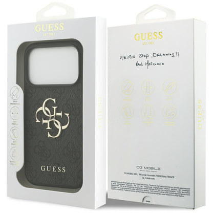 Capa para Apple iPhone 17 Pro, Guess, 4G Big Logo, Preta