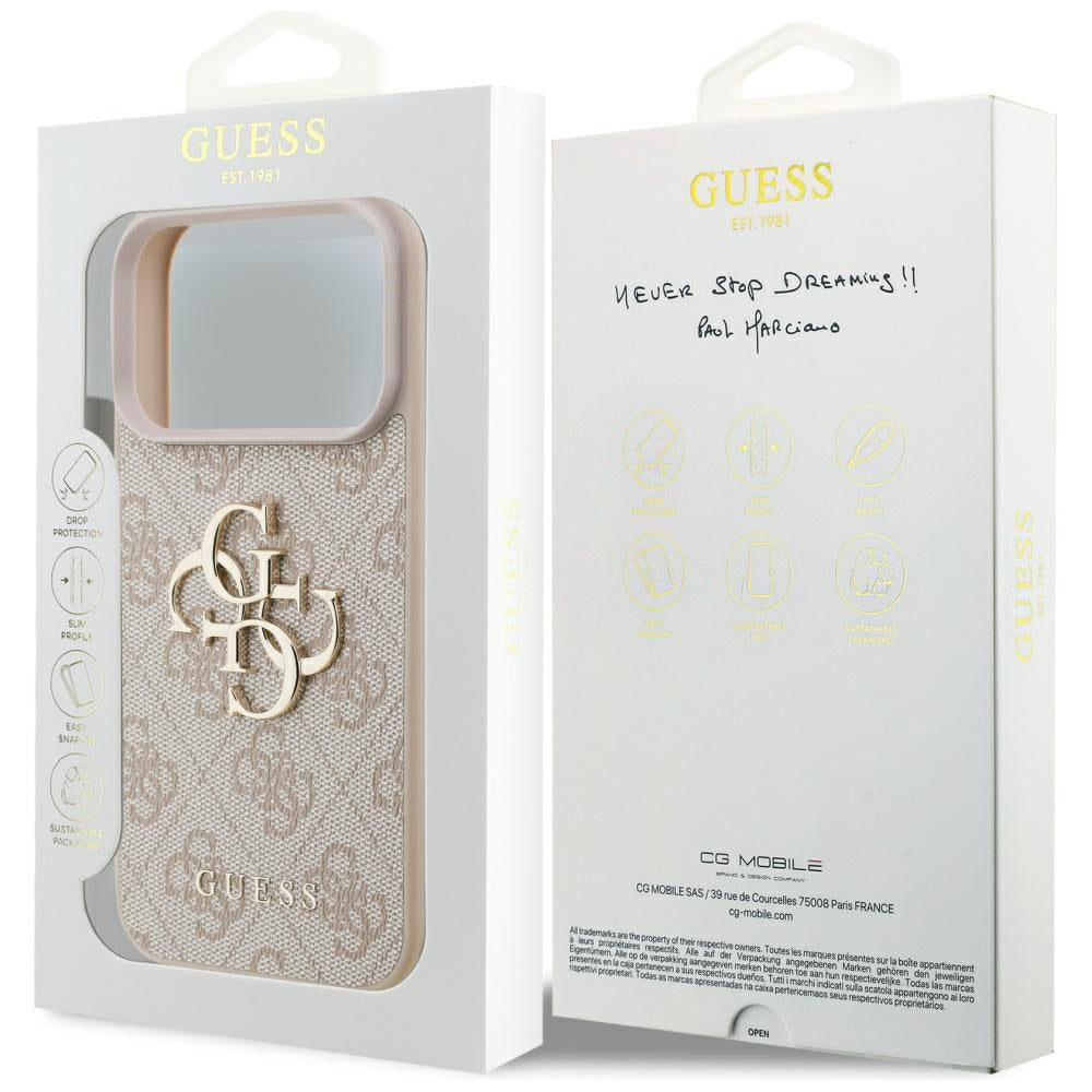 Capa para Apple iPhone 17 Pro, Guess, 4G Big Logo, Rosa