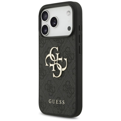 Capa para Apple iPhone 17 Pro, Guess, 4G Classic Logo com Alça, Preta