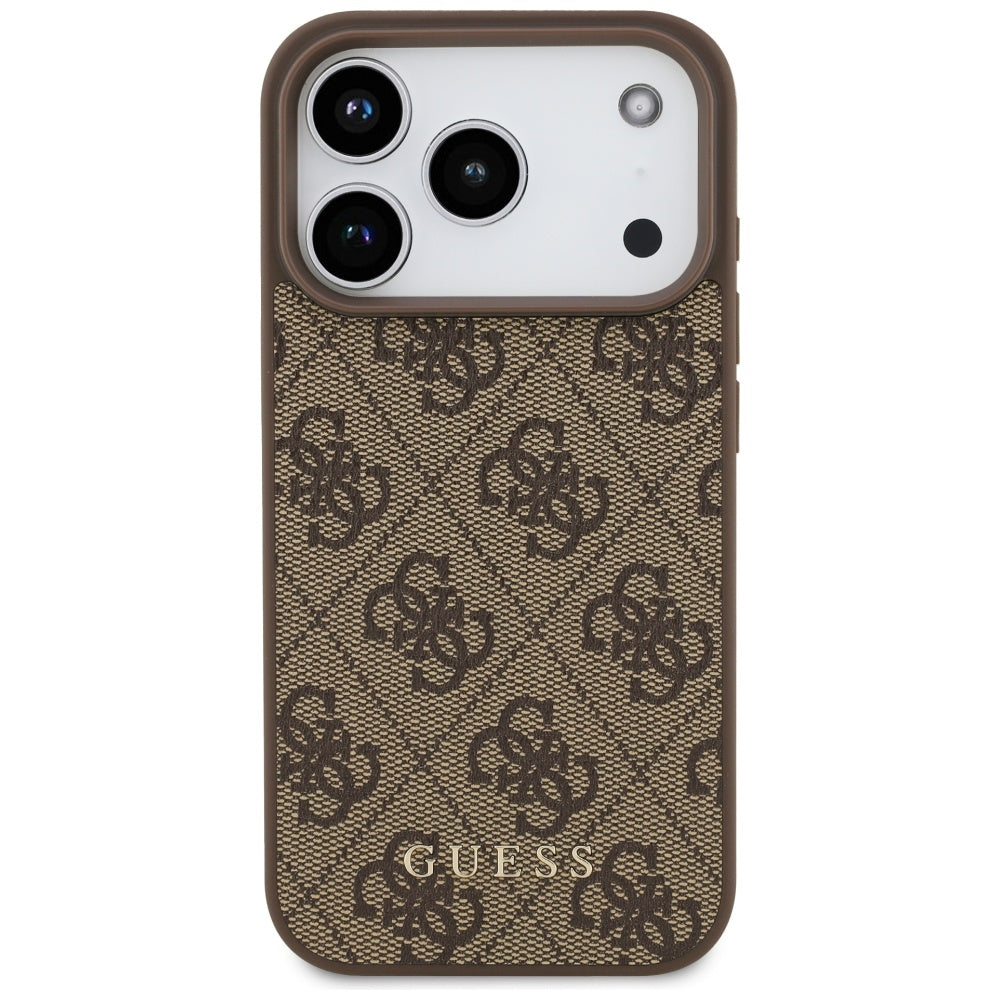 Capa para Apple iPhone 17 Pro, Guess, 4G Classic, Castanho