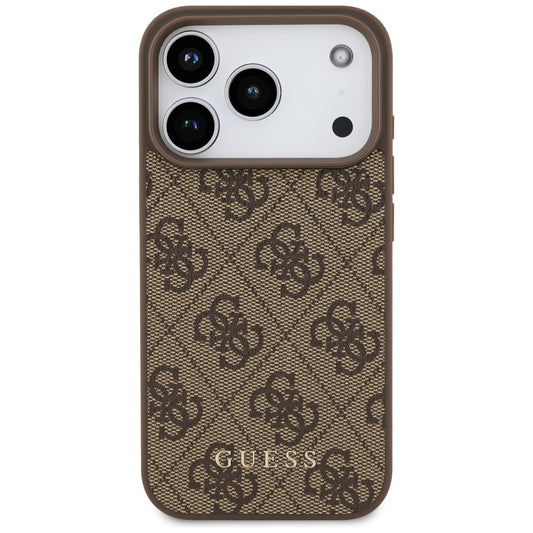 Capa para Apple iPhone 17 Pro, Guess, 4G Classic, Castanho
