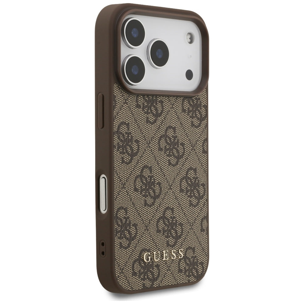 Capa para Apple iPhone 17 Pro, Guess, 4G Classic, Castanho
