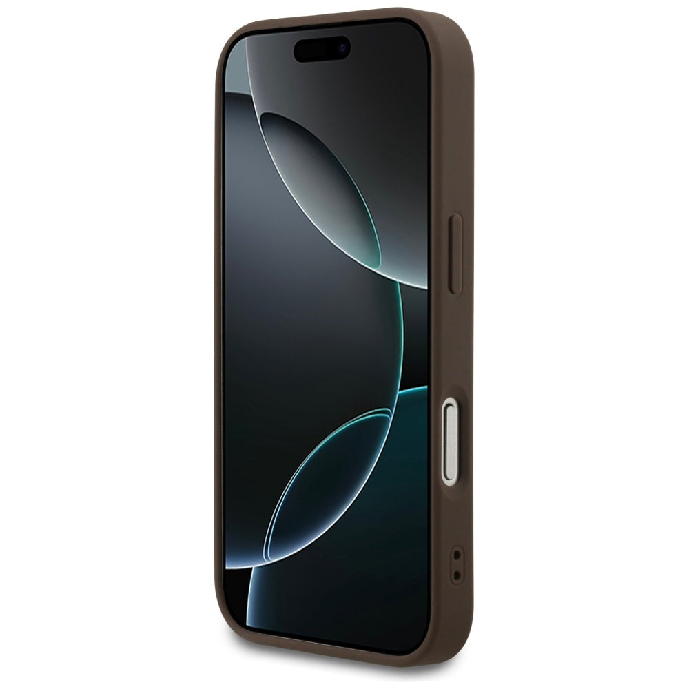 Capa para Apple iPhone 17 Pro, Guess, 4G Classic, Castanho