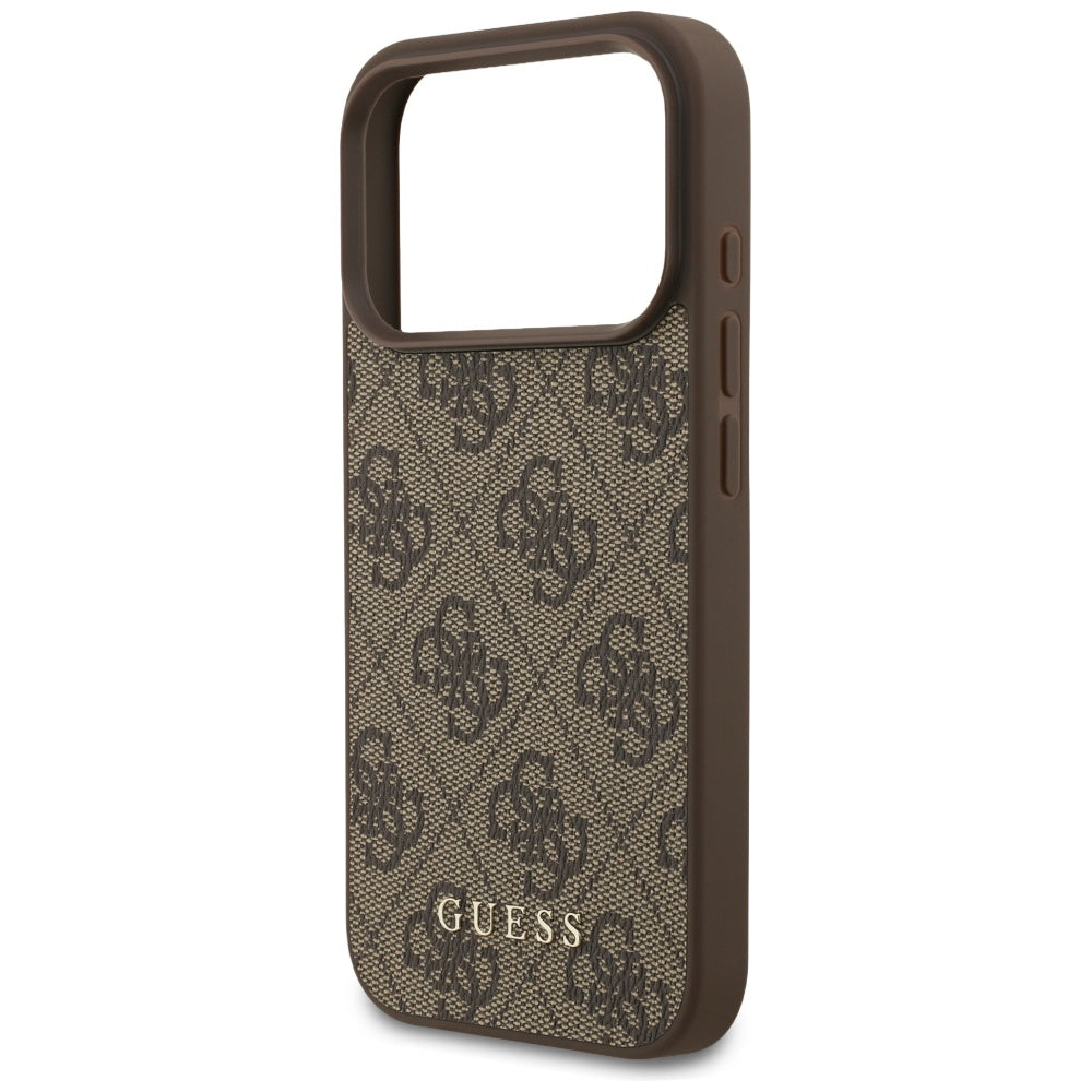 Capa para Apple iPhone 17 Pro, Guess, 4G Classic, Castanho