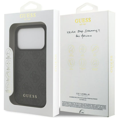 Capa para Apple iPhone 17 Pro, Guess, 4G Classic, Preta