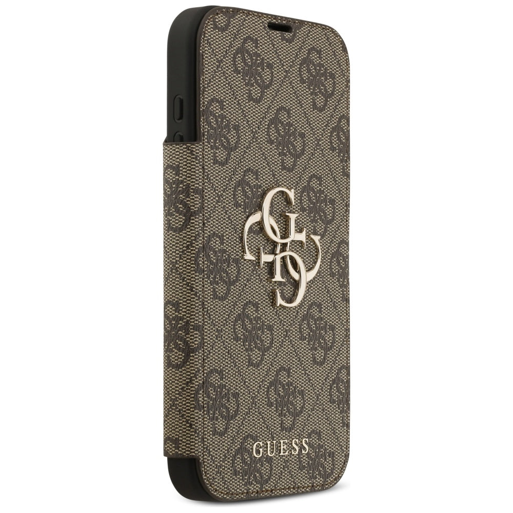 Capa para Apple iPhone 17 Pro, Guess, Logo Metal 4G, Castanho