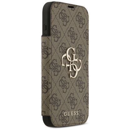 Capa para Apple iPhone 17 Pro, Guess, Logo Metal 4G, Castanho