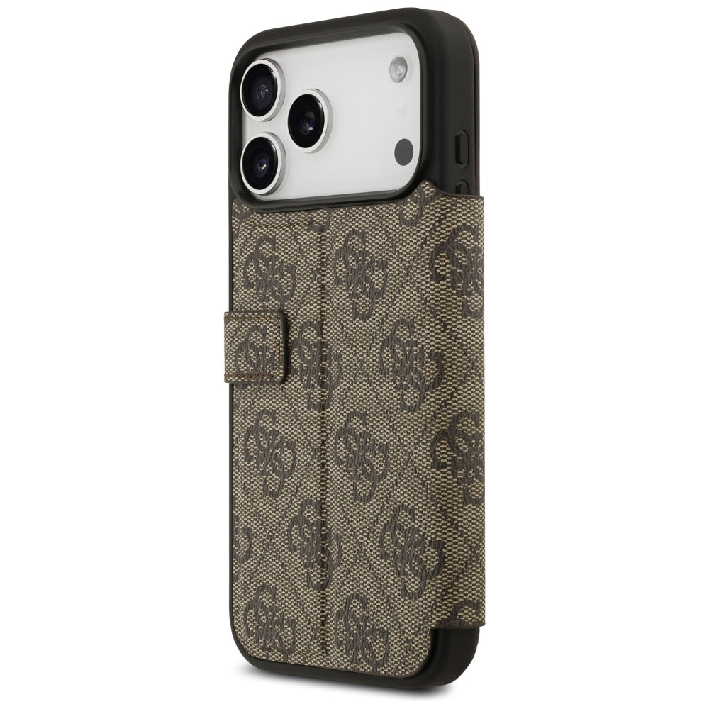 Capa para Apple iPhone 17 Pro, Guess, Logo Metal 4G, Castanho