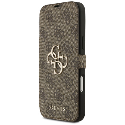 Capa para Apple iPhone 17 Pro, Guess, Logo Metal 4G, Castanho