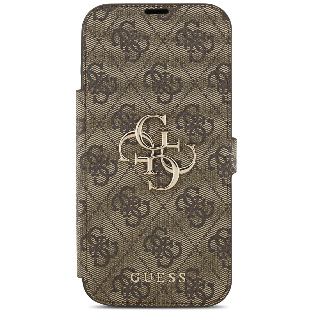 Capa para Apple iPhone 17 Pro, Guess, Logo Metal 4G, Castanho