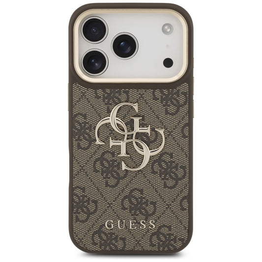 Capa para Apple iPhone 17 Pro, Guess, Big 4G Classic Logo with Big Strap, Castanho