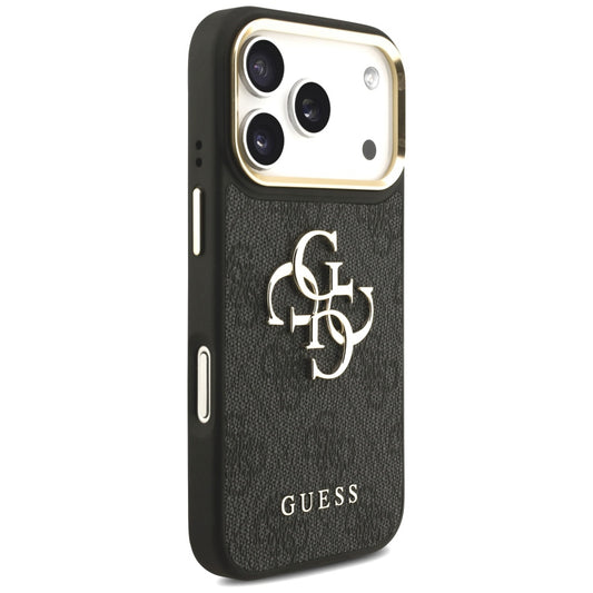 Capa para Apple iPhone 17 Pro, Guess, Big 4G Classic Logo with Big Strap, Preta