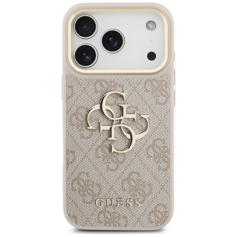 Capa para Apple iPhone 17 Pro, Guess, Big 4G Classic Logo com Big Strap, Rosa