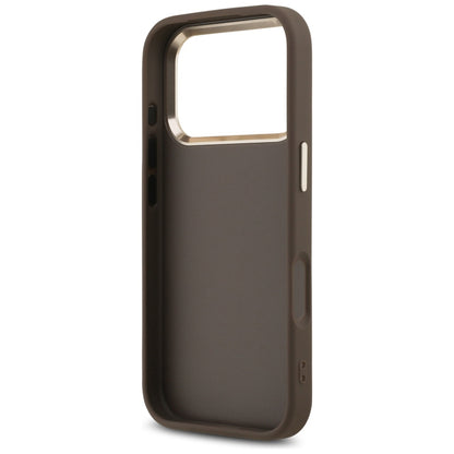 Capa para Apple iPhone 17 Pro, Guess, Big 4G Logo Classic, Marrom Dourado
