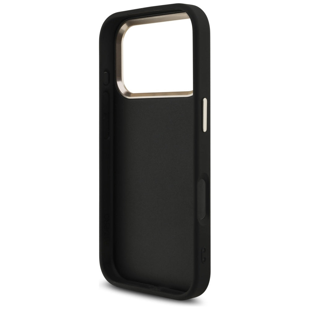 Capa para Apple iPhone 17 Pro, Guess, Big 4G Logo Classic, Preta Dourada