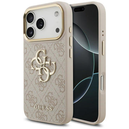Capa para Apple iPhone 17 Pro, Guess, Big 4G Logo Classic, Rosa Dourado