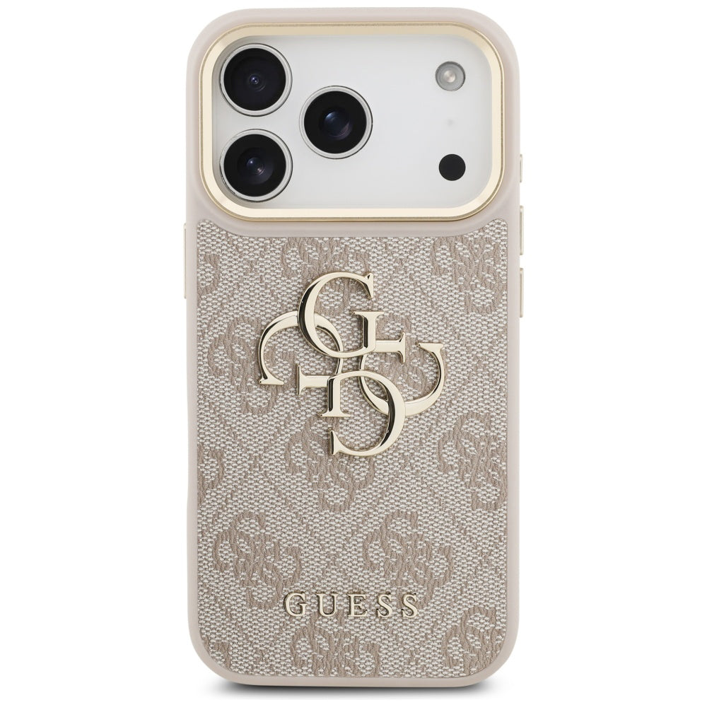Capa para Apple iPhone 17 Pro, Guess, Big 4G Logo Classic, Rosa Dourado