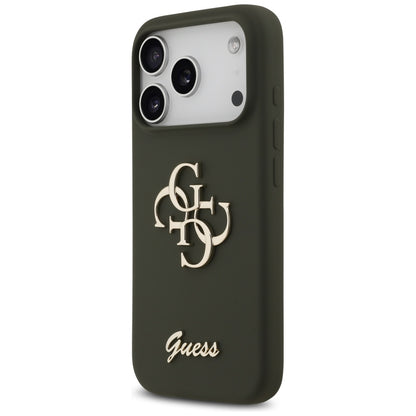 Capa para Apple iPhone 17 Pro, Guess, Big 4G Script, Kaki