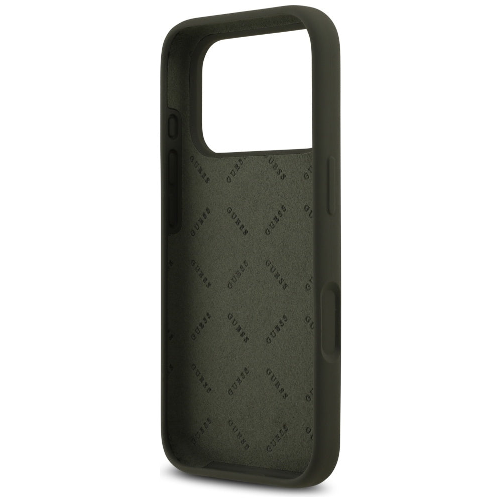 Capa para Apple iPhone 17 Pro, Guess, Big 4G Script, Kaki