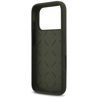 Capa para Apple iPhone 17 Pro, Guess, Big 4G Script, Kaki