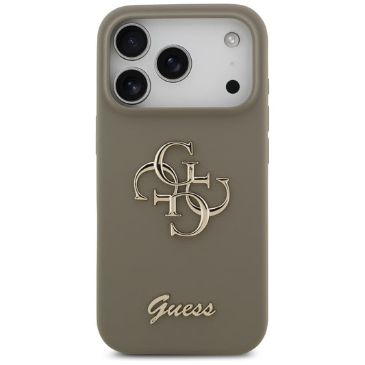 Capa para Apple iPhone 17 Pro, Guess, Big 4G Script, Castanho