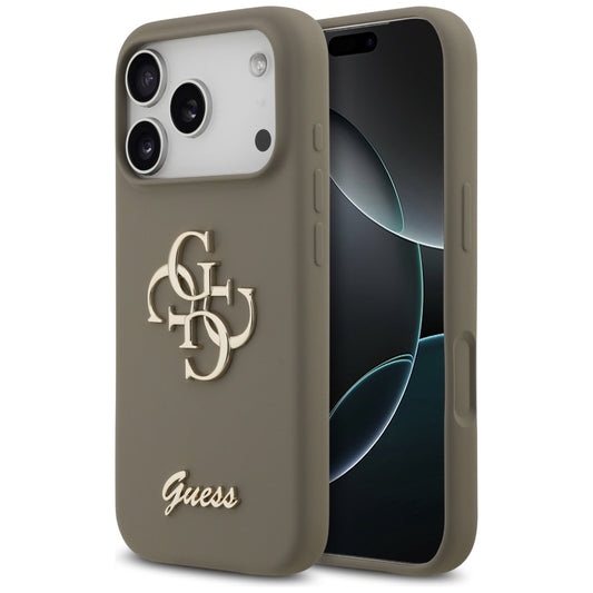 Capa para Apple iPhone 17 Pro, Guess, Big 4G Script, Castanho