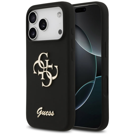Capa para Apple iPhone 17 Pro, Guess, Big 4G Script, Preta