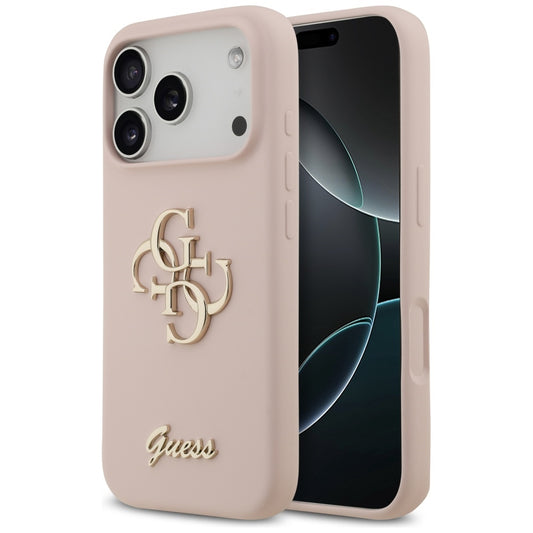 Capa para Apple iPhone 17 Pro, Guess, Big 4G Script, Rosa Claro