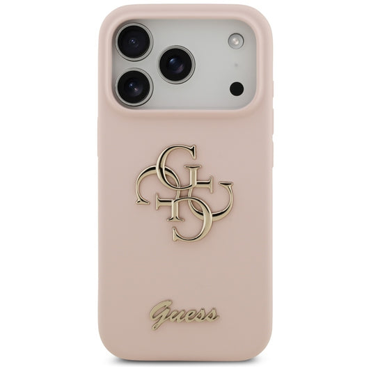 Capa para Apple iPhone 17 Pro, Guess, Big 4G Script, Rosa Claro
