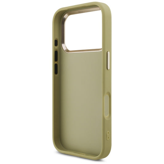 Capa para Apple iPhone 17 Pro, Guess, Fixed Glitter Big 4G Metal Frame, Dourada