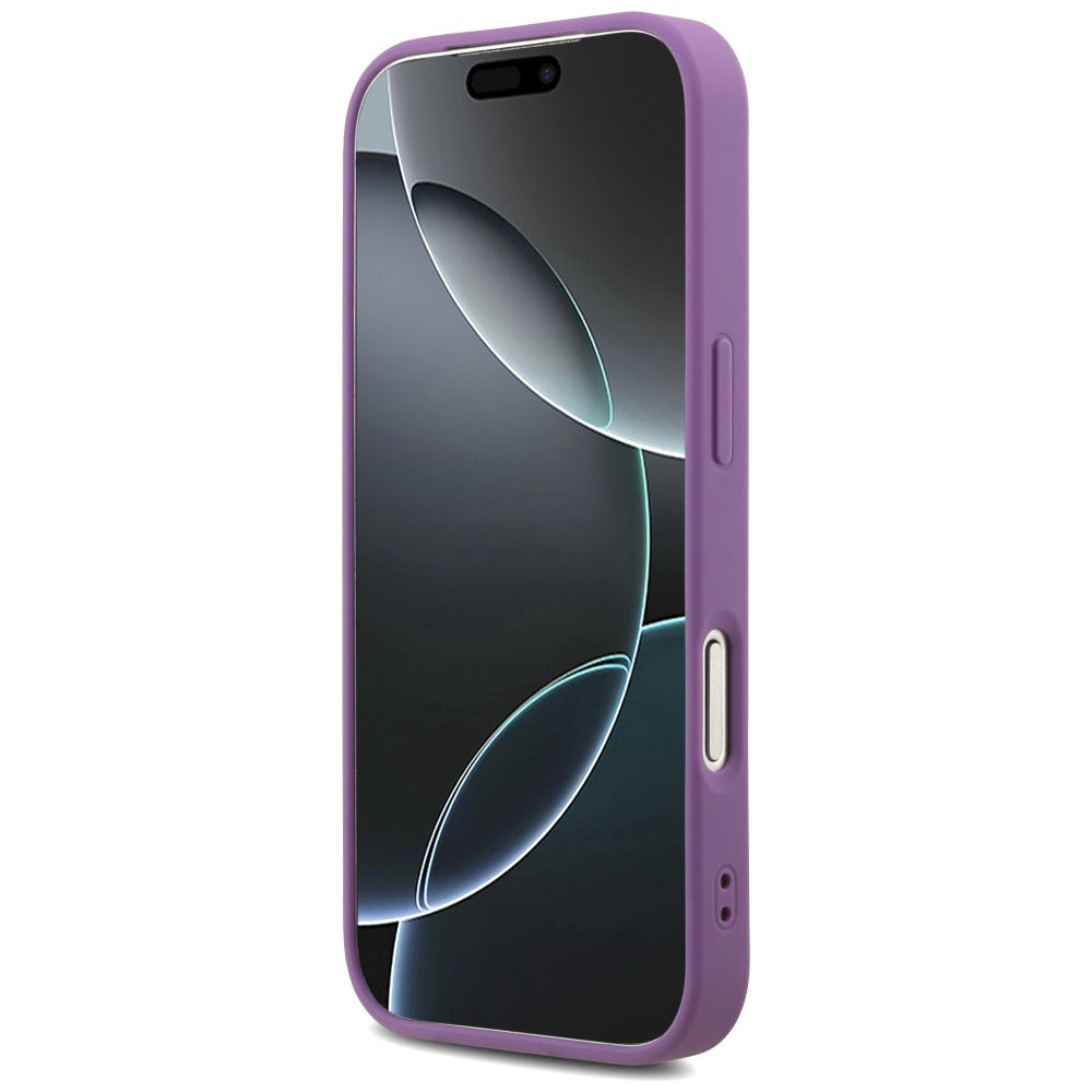 Capa para Apple iPhone 17 Pro, Guess, Fixed Glitter Big 4G, Roxo