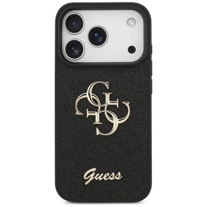 Capa para Apple iPhone 17 Pro, Guess, Fixed Glitter Big 4G, Preta