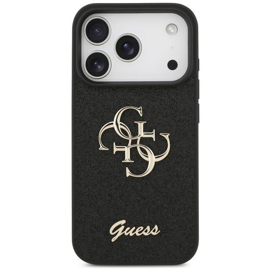 Capa para Apple iPhone 17 Pro, Guess, Fixed Glitter Big 4G, Preta